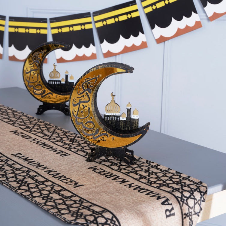 Ramadan Kareem Hessian Table Runner