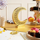 Gold Wooden Crescent Moon Design Table Centre Decoration