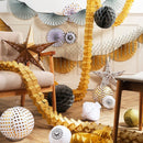 Silver Paper Hanging Half-Fan Garland Eid Party Decoration - 3 Metre