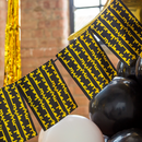 Black & Gold Rectangle Eid Mubarak Card Bunting - 2 meters