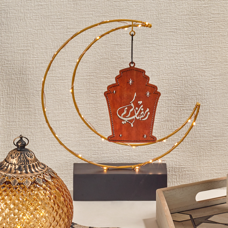 Crescent Moon Silhouette LED Light Decoration