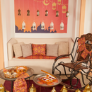 Multicolour Persian Style Natural Hessian Pennant Bunting - 2m