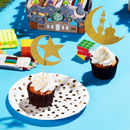 Pack of 20 Gold Glitter Crescent Moon & Star Cocktail Sticks