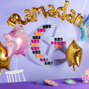 Grey Crescent Moon & Star Felt Ramadan Calendar