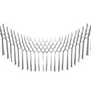 Silver Paper Hanging Garland Eid Party Decoration - 3 Metre