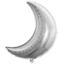 Pack of 2 Silver Crescent Moon Eid & Ramadan Foil Balloon