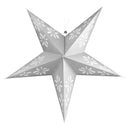 Pack of 2 Large Silver Paper Hanging Star Eid & Ramadan Decoration