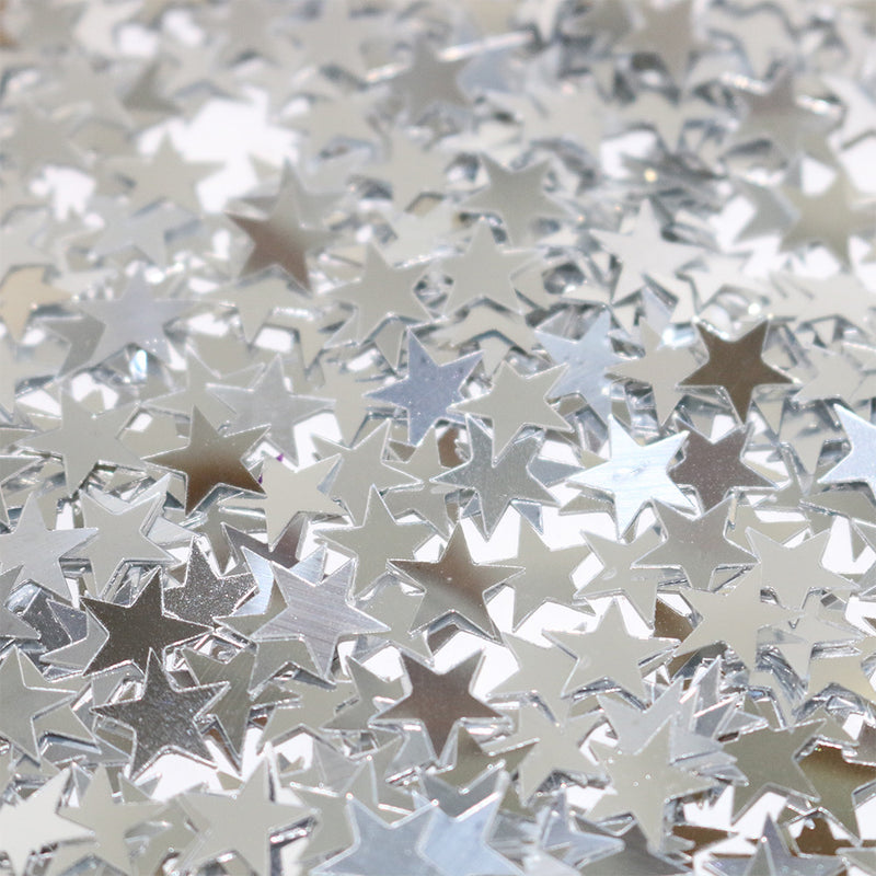 Silver Metallic Star Shaped Eid Table Confetti