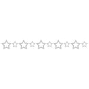 Silver Glitter Cutout Stars Bunting - 2 meters