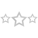Silver Glitter Cutout Stars Bunting - 2 meters