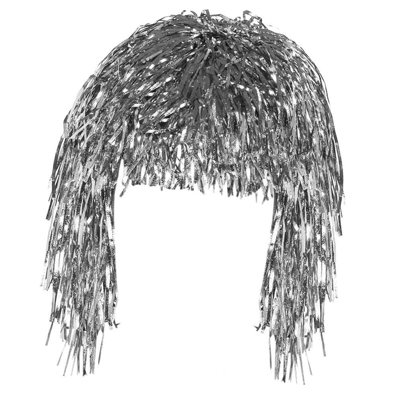 Silver Tinsel Eid Party Dress Up Wig