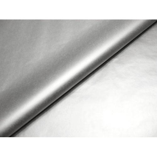 Metallic Silver Tissue Wrapping Paper - 75 x 50cm (10 Pack)