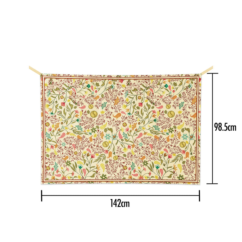 South Asia Paisley Pattern Burlap Hanging Backdrop (142cm x 98.5cm)