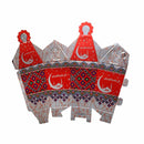 Pack of 4 Spiral Lantern Eid Favour Boxes Hanging Mobile Decorations