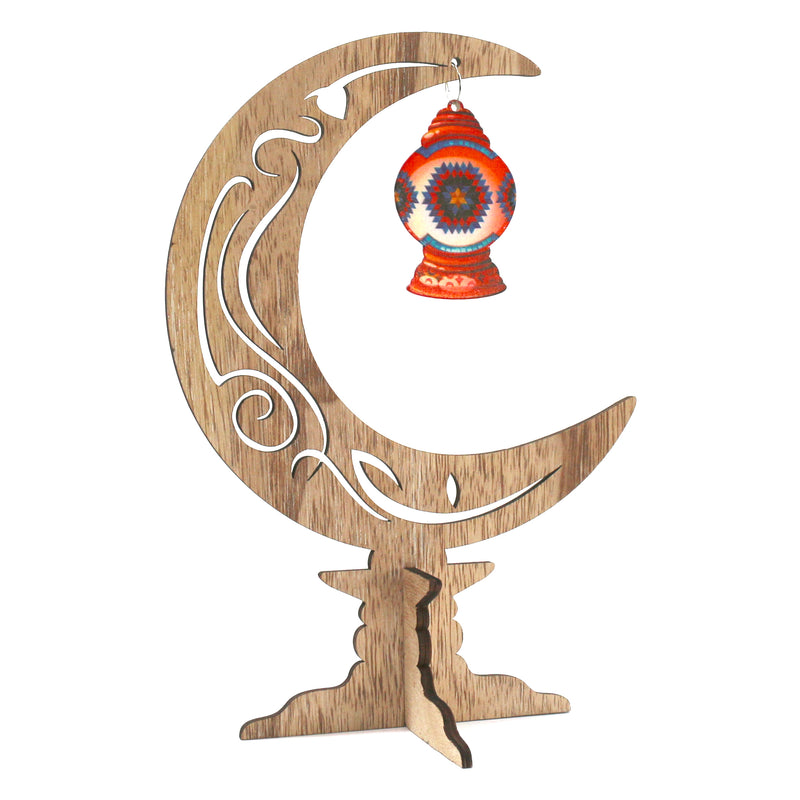 Wooden Crescent Moon Home / Table Decoration