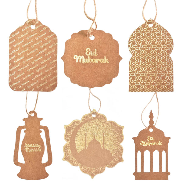 Pack of 10 Gift Tags With Natural Hessian String (Choose Design)