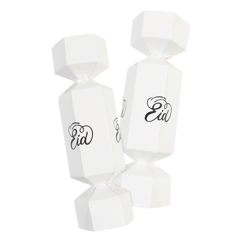 White 'Eid' Gift & Treat Celebration Crackers (6 or 12 Pack)