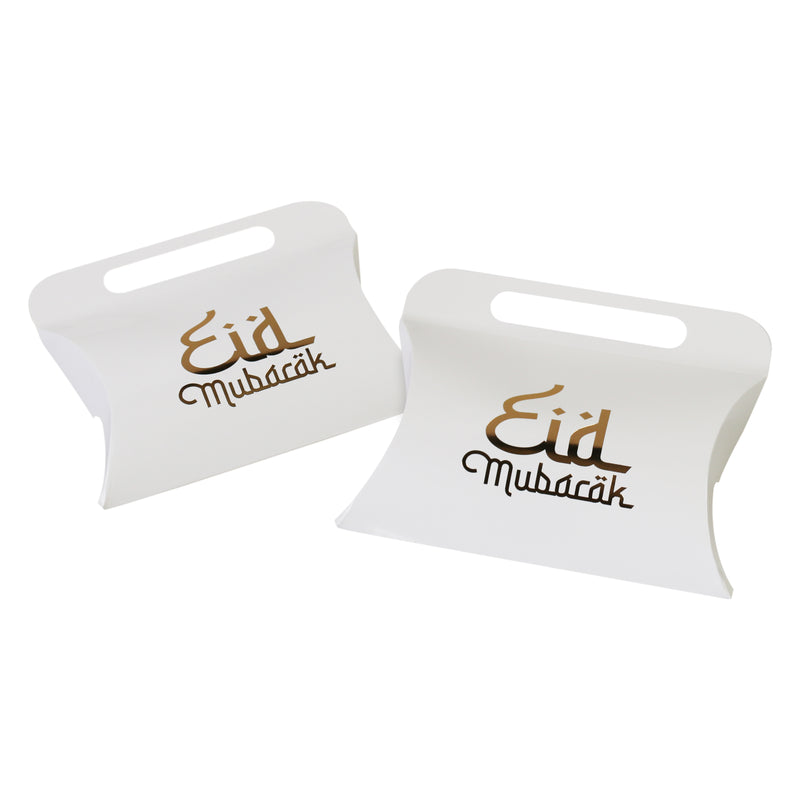 White & Gold 'Eid Mubarak' Money Gift Pouches Favour Boxes (6 or 12 Pack)