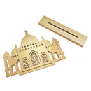 Matte Gold Wooden Mosque Table Centre Decoration(2113-6G)