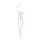 Large White Fabric Dreamcatcher Crescent Moon Hanging Decoration