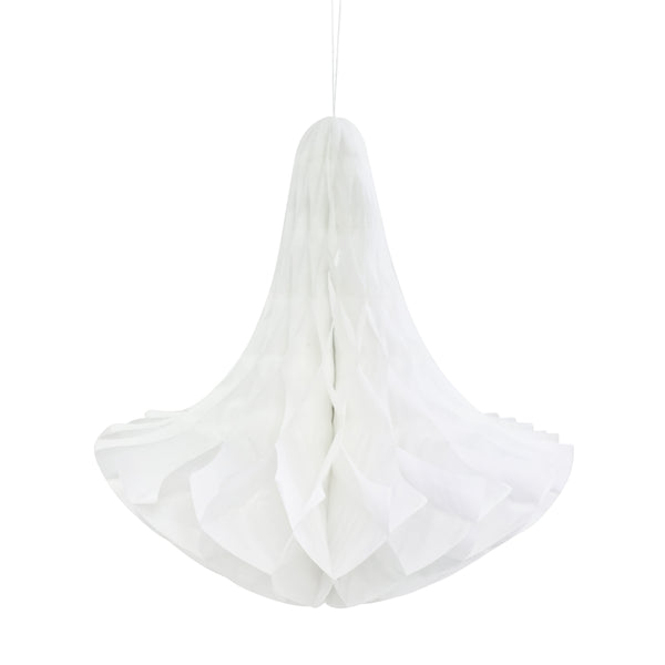 White Paper Hanging Honeycomb Chandelier Lanterns Eid Party Decoration