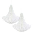 White Paper Hanging Honeycomb Chandelier Lanterns Eid Party Decoration