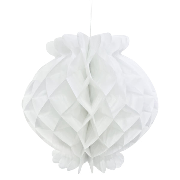 White Paper Hanging Honeycomb Sphere Lanterns Eid Party Decoration