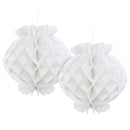White Paper Hanging Honeycomb Sphere Lanterns Eid Party Decoration