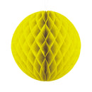 Pack of 2 Yellow Paper Hanging Honeycomb Sphere Balls Eid Party Decoration