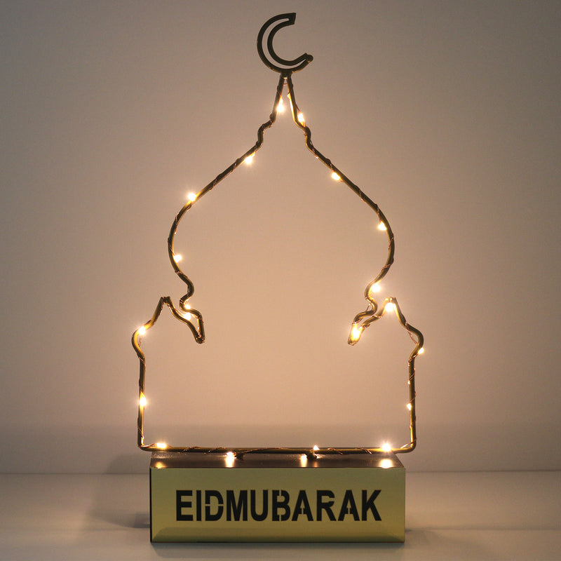 Eid Mubarak Mosque Silhouette LED Light Decoration