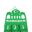 Green Mosque Felt Ramadan Calendar with Pockets