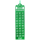 Green Mosque Felt Ramadan Calendar with Pockets