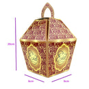 Eid Mubarak/Ramadan Gift & Treat Celebration Boxes - Gold & Maroon Heart Design Box 12