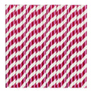White & Fuchsia Metallic Stripe Paper Party Straws