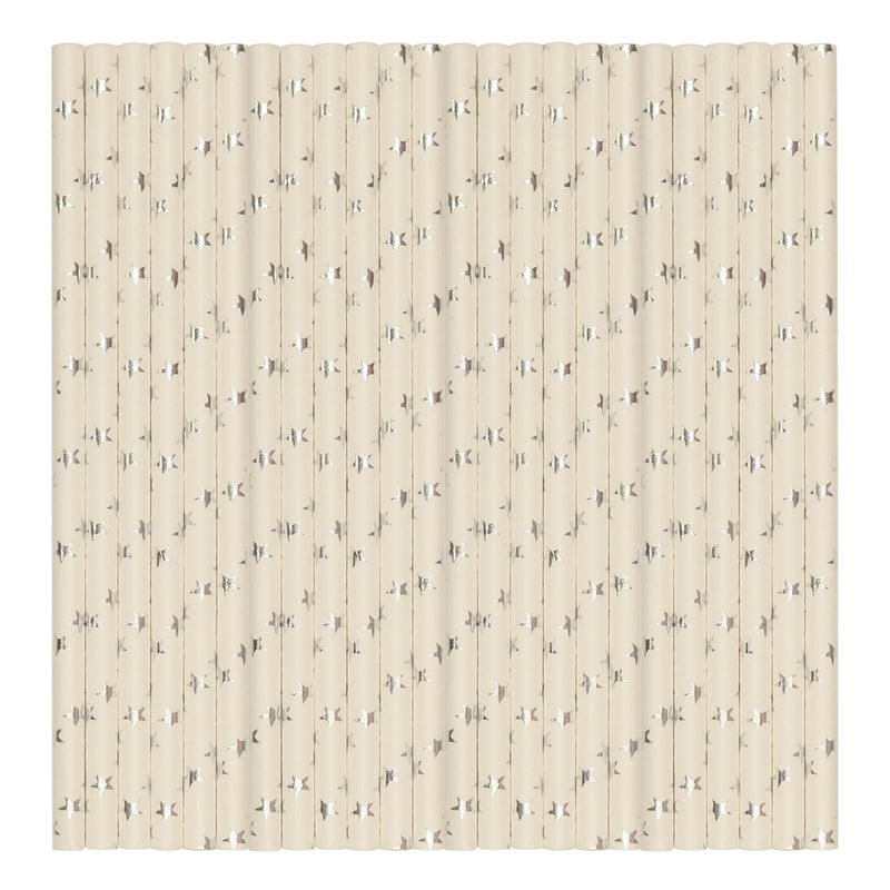Stars Pastel Paper Party Straws