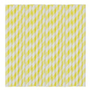 Pastel Yellow Stripe Paper Party Straws