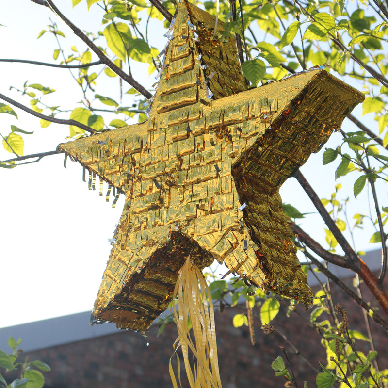 Golden Star Eid Mubarak Hanging Party Pinata