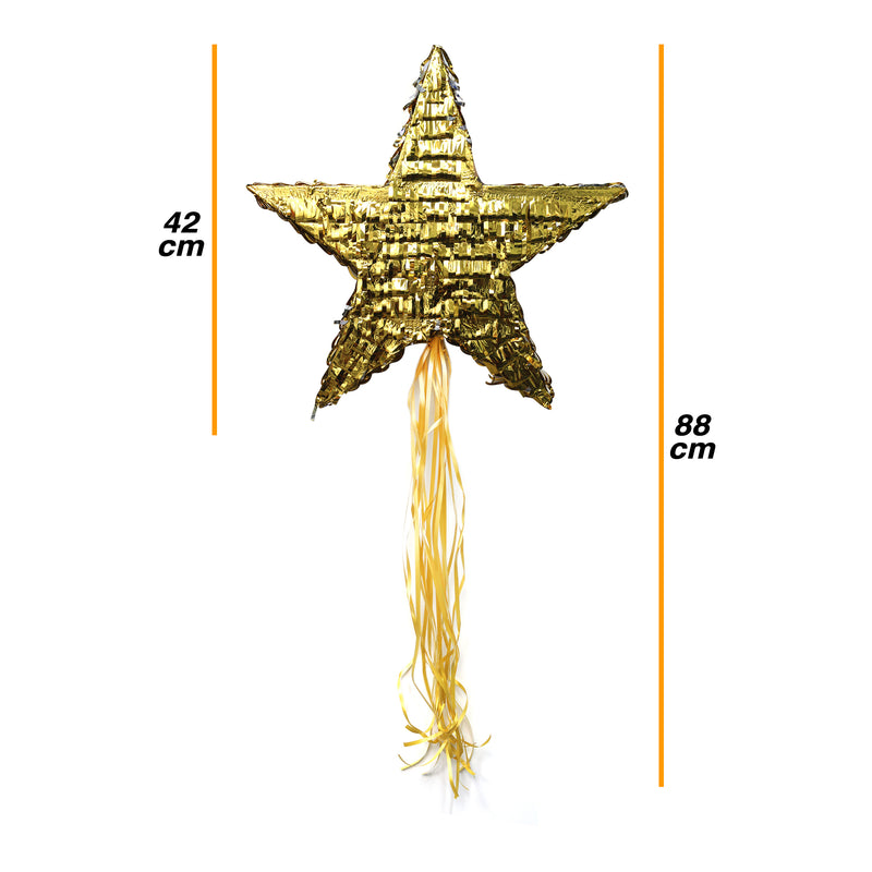 Golden Star Eid Mubarak Hanging Party Pinata