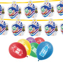Ramadan Kareem Multicolour Paper Bunting and Multicolour Lantern Balloon Set