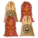 4pc Large Persian / Geometric Moon Hessian Gift Sacks (60x40cm)