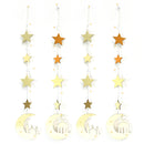 80cm / 9 LARGE LED Crescent Moon, Star & Mosque Eid / Ramadan Battery Powered Fairy Lights (Set of 4)